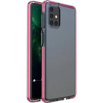 Pouzdro na mobilní telefon Spring Case TPU pouzdro pro Samsung Galaxy M51 clear / pink