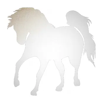 Samolepící dekorace SAMOLEPKA Kůň 032 levá (82 - odrazková reflexní bílá) NA AUTO, NÁLEPKA, FÓLIE, POLEP, TUNING, VLASTNÍ TEXT, TISK, AUTOSAMOLEPKY.cz, POLEPY, OBRÁZEK, LOGO, SAMOLEPKY