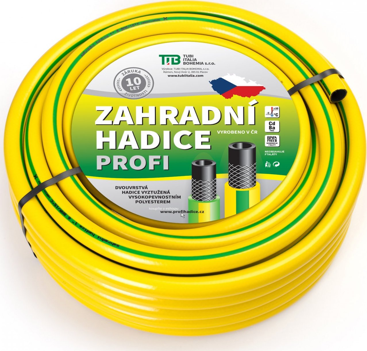 TUBI Zahradní hadice Astra Yellow Profi 1" - 10 m