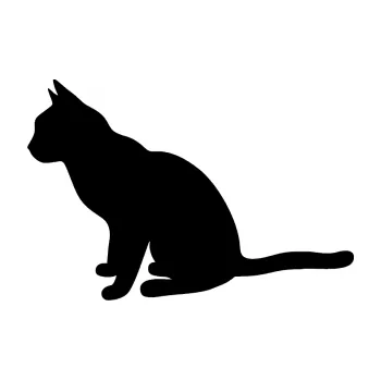 Samolepící dekorace SAMOLEPKA Kočka 008 levá (01 - černá) NA AUTO, NÁLEPKA, FÓLIE, POLEP, TUNING, VLASTNÍ TEXT, TISK, AUTOSAMOLEPKY.cz, POLEPY, OBRÁZEK, LOGO, SAMOLEPKY
