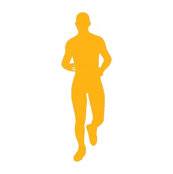 Polep vozidla Běžec 002 levá (21 - světle oranžová) SAMOLEPKA NA AUTO, NÁLEPKA, FÓLIE, POLEP, TUNING, VLASTNÍ TEXT, TISK, AUTOSAMOLEPKY.cz, POLEPY, OBRÁZEK, LOGO, 3D STICKERS