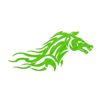 Samolepící dekorace Kůň 078 pravá (58 - 3D karbon zelený kawasaki) SAMOLEPKA NA AUTO, NÁLEPKA, FÓLIE, POLEP, TUNING, VLASTNÍ TEXT, TISK, AUTOSAMOLEPKY.cz, POLEPY, OBRÁZEK, LOGO, 3D STICKERS