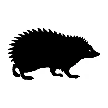 Samolepící dekorace SAMOLEPKA Ježek 001 pravá (01 - černá) NA AUTO, NÁLEPKA, FÓLIE, POLEP, TUNING, VLASTNÍ TEXT, TISK, AUTOSAMOLEPKY.cz, POLEPY, OBRÁZEK, LOGO, SAMOLEPKY
