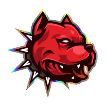 samolepka Barevný pes 004 s konturou pravá (93 - Holografická) SAMOLEPKA NA AUTO, NÁLEPKA, FÓLIE, POLEP, TUNING, VLASTNÍ TEXT, TISK, AUTOSAMOLEPKY.cz, POLEPY, OBRÁZEK, LOGO, 3D STICKERS