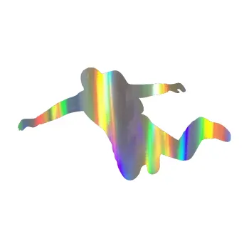 Samolepicí dekorace na vozidlo Parašutista 001 levá (93 - Holografická) SAMOLEPKA NA AUTO, NÁLEPKA, FÓLIE, POLEP, TUNING, VLASTNÍ TEXT, TISK, AUTOSAMOLEPKY.cz, POLEPY, OBRÁZEK, LOGO, 3D STICKERS