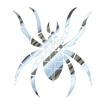 Samolepící dekorace Pavouk 010 (80 - chrom fólie stříbrná zrcadlová) SAMOLEPKA NA AUTO, NÁLEPKA, FÓLIE, POLEP, TUNING, VLASTNÍ TEXT, TISK, AUTOSAMOLEPKY.cz, POLEPY, OBRÁZEK, LOGO, 3D STICKERS