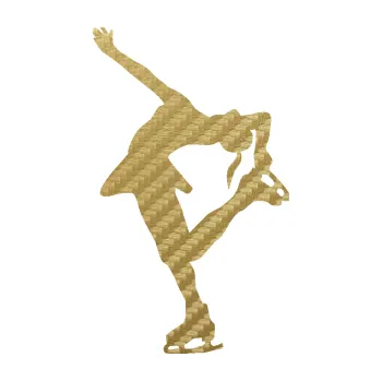 Polep vozidla SAMOLEPKA Krasobruslení 001 levá krasobruslařka (59 - 3D karbon zlatý) NA AUTO, NÁLEPKA, FÓLIE, POLEP, TUNING, VLASTNÍ TEXT, TISK, AUTOSAMOLEPKY.cz, POLEPY, OBRÁZEK, LOGO, SAMOLEPKY