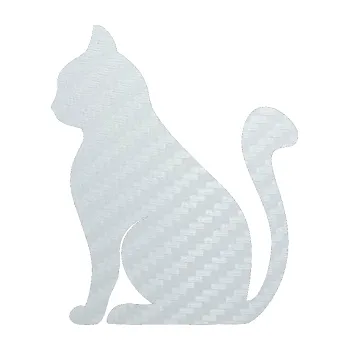 Samolepící dekorace SAMOLEPKA Kočka 001 levá (51 - 3D karbon bílý) NA AUTO, NÁLEPKA, FÓLIE, POLEP, TUNING, VLASTNÍ TEXT, TISK, AUTOSAMOLEPKY.cz, POLEPY, OBRÁZEK, LOGO, SAMOLEPKY