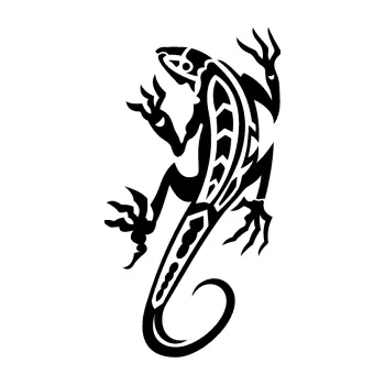 Samolepící dekorace SAMOLEPKA Ještěrka 013 levá (01 - černá) NA AUTO, NÁLEPKA, FÓLIE, POLEP, TUNING, VLASTNÍ TEXT, TISK, AUTOSAMOLEPKY.cz, POLEPY, OBRÁZEK, LOGO, SAMOLEPKY