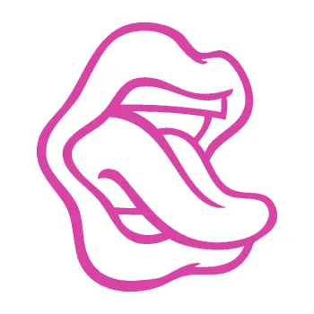 Samolepící dekorace Pusa 003 pravá s vypláznutým jazykem (16 - růžová) SAMOLEPKA NA AUTO, NÁLEPKA, FÓLIE, POLEP, TUNING, VLASTNÍ TEXT, TISK, AUTOSAMOLEPKY.cz, POLEPY, OBRÁZEK, LOGO, 3D STICKERS