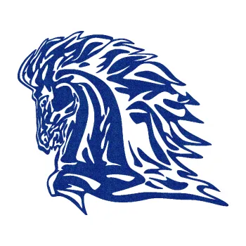 Samolepicí dekorace na vozidlo Animal flames 101 levá kůň (89 - Ultra Metalic modrá tmavá) SAMOLEPKA NA AUTO, NÁLEPKA, FÓLIE, POLEP, TUNING, VLASTNÍ TEXT, TISK, AUTOSAMOLEPKY.cz, POLEPY, OBRÁZEK, LOGO, 3D STICKERS