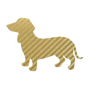 Polep vozidla SAMOLEPKA Pes 112 levá Jezevčík (59 - 3D karbon zlatý) NA AUTO, NÁLEPKA, FÓLIE, POLEP, TUNING, VLASTNÍ TEXT, TISK, AUTOSAMOLEPKY.cz, POLEPY, OBRÁZEK, LOGO, SAMOLEPKY