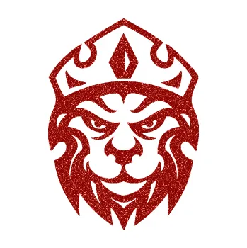 Samolepící dekorace Lev hlava s korunou 001 (86 - Ultra Metalic červená) SAMOLEPKA NA AUTO, NÁLEPKA, FÓLIE, POLEP, TUNING, VLASTNÍ TEXT, TISK, AUTOSAMOLEPKY.cz, POLEPY, OBRÁZEK, LOGO, 3D STICKERS