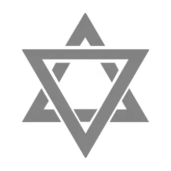 samolepka Hexagram (17 - šedá) SAMOLEPKA NA AUTO, NÁLEPKA, FÓLIE, POLEP, TUNING, VLASTNÍ TEXT, TISK, AUTOSAMOLEPKY.cz, POLEPY, OBRÁZEK, LOGO, 3D STICKERS