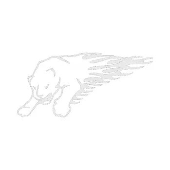 Samolepicí dekorace na vozidlo Animal flames 020 levá puma (84 - Ultra Metalic bílá) SAMOLEPKA NA AUTO, NÁLEPKA, FÓLIE, POLEP, TUNING, VLASTNÍ TEXT, TISK, AUTOSAMOLEPKY.cz, POLEPY, OBRÁZEK, LOGO, 3D STICKERS