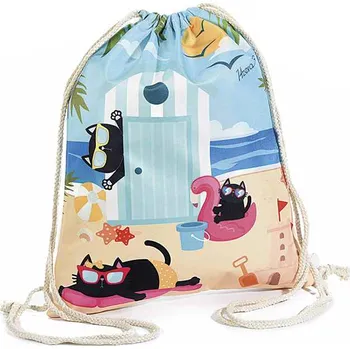 Městský batoh Batoh s kreslenými kočkami Číslo: pláž