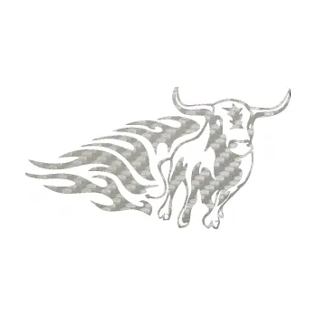 Samolepicí dekorace na vozidlo Animal flames 057 pravá býk (52 - 3D karbon stříbrný) SAMOLEPKA NA AUTO, NÁLEPKA, FÓLIE, POLEP, TUNING, VLASTNÍ TEXT, TISK, AUTOSAMOLEPKY.cz, POLEPY, OBRÁZEK, LOGO, 3D STICKERS