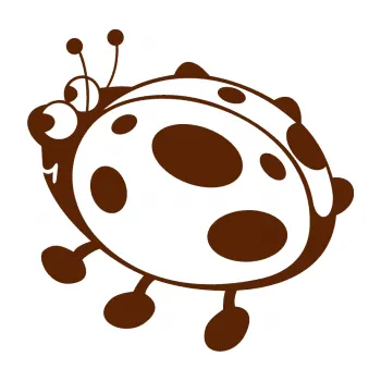 Samolepící dekorace Beruška 001 levá (15 - hnědá) SAMOLEPKA NA AUTO, NÁLEPKA, FÓLIE, POLEP, TUNING, VLASTNÍ TEXT, TISK, AUTOSAMOLEPKY.cz, POLEPY, OBRÁZEK, LOGO, 3D STICKERS