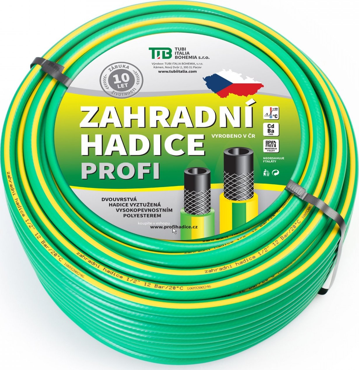 TUBI Zahradní hadice Astra Green Profi 1/2" - 25 m