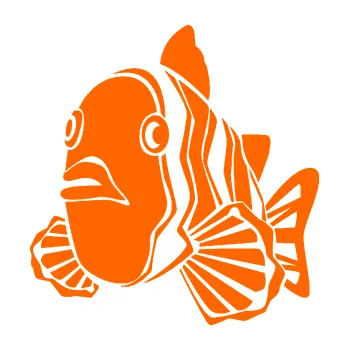 Polep vozidla SAMOLEPKA Ryba 011 levá (73 - Fluorescentní oranžová) NA AUTO, NÁLEPKA, FÓLIE, POLEP, TUNING, VLASTNÍ TEXT, TISK, AUTOSAMOLEPKY.cz, POLEPY, OBRÁZEK, LOGO, SAMOLEPKY