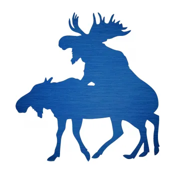 Samolepící dekorace SAMOLEPKA Losí láska 001 levá (65 - škrábaný kov modrý) NA AUTO, NÁLEPKA, FÓLIE, POLEP, TUNING, VLASTNÍ TEXT, TISK, AUTOSAMOLEPKY.cz, POLEPY, OBRÁZEK, LOGO, SAMOLEPKY