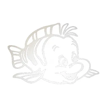 Polep vozidla SAMOLEPKA Rybička pravá (82 - odrazková reflexní bílá) NA AUTO, NÁLEPKA, FÓLIE, POLEP, TUNING, VLASTNÍ TEXT, TISK, AUTOSAMOLEPKY.cz, POLEPY, OBRÁZEK, LOGO, SAMOLEPKY