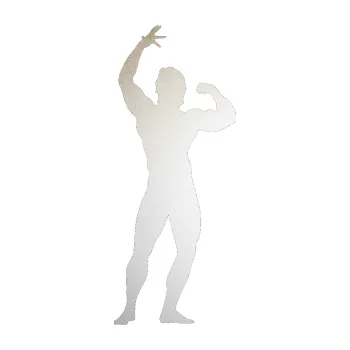 Polep vozidla Kulturista 002 levá (82 - odrazková reflexní bílá) SAMOLEPKA NA AUTO, NÁLEPKA, FÓLIE, POLEP, TUNING, VLASTNÍ TEXT, TISK, AUTOSAMOLEPKY.cz, POLEPY, OBRÁZEK, LOGO, 3D STICKERS