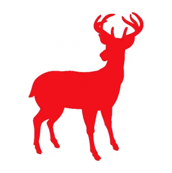Samolepící dekorace SAMOLEPKA Jelen 004 pravá (10 - červená) NA AUTO, NÁLEPKA, FÓLIE, POLEP, TUNING, VLASTNÍ TEXT, TISK, AUTOSAMOLEPKY.cz, POLEPY, OBRÁZEK, LOGO, SAMOLEPKY