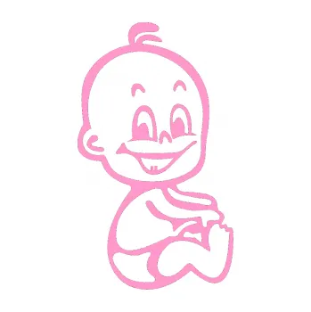 Samolepicí dekorace na vozidlo Dítě v autě 001 pravá miminko chlapeček (24 - světle růžová) SAMOLEPKA NA AUTO, NÁLEPKA, FÓLIE, POLEP, TUNING, VLASTNÍ TEXT, TISK, AUTOSAMOLEPKY.cz, POLEPY, OBRÁZEK, LOGO, 3D STICKERS