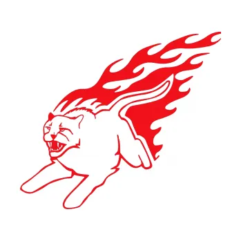 Samolepicí dekorace na vozidlo Animal flames 096 levá puma (10 - červená) SAMOLEPKA NA AUTO, NÁLEPKA, FÓLIE, POLEP, TUNING, VLASTNÍ TEXT, TISK, AUTOSAMOLEPKY.cz, POLEPY, OBRÁZEK, LOGO, 3D STICKERS