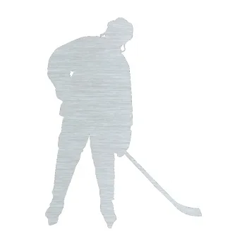 Samolepicí dekorace na vozidlo Hokejista 024 pravá (61 - škrábaný hliník) SAMOLEPKA NA AUTO, NÁLEPKA, FÓLIE, POLEP, TUNING, VLASTNÍ TEXT, TISK, AUTOSAMOLEPKY.cz, POLEPY, OBRÁZEK, LOGO, 3D STICKERS