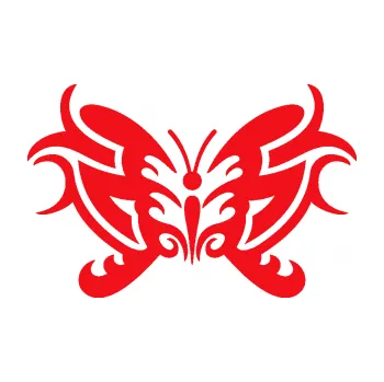 Samolepící dekorace SAMOLEPKA Motýl 015 (10 - červená) NA AUTO, NÁLEPKA, FÓLIE, POLEP, TUNING, VLASTNÍ TEXT, TISK, AUTOSAMOLEPKY.cz, POLEPY, OBRÁZEK, LOGO, SAMOLEPKY