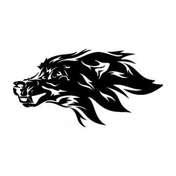 Polep vozidla Pes 127 levá hlava (01 - černá) SAMOLEPKA NA AUTO, NÁLEPKA, FÓLIE, POLEP, TUNING, VLASTNÍ TEXT, TISK, AUTOSAMOLEPKY.cz, POLEPY, OBRÁZEK, LOGO, 3D STICKERS