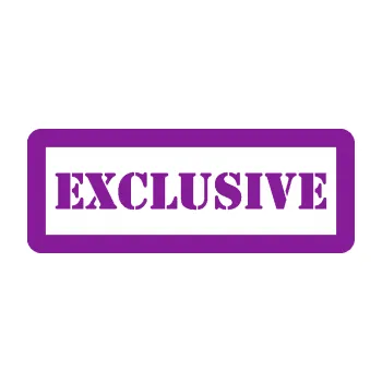 Polep vozidla SAMOLEPKA Exclusive nápis v rámečku (14 - fialová) NA AUTO, NÁLEPKA, FÓLIE, POLEP, TUNING, VLASTNÍ TEXT, TISK, AUTOSAMOLEPKY.cz, POLEPY, OBRÁZEK, LOGO, SAMOLEPKY