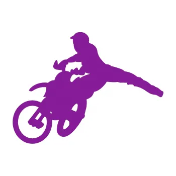Samolepící dekorace Motorka 030 levá motokros (14 - fialová) SAMOLEPKA NA AUTO, NÁLEPKA, FÓLIE, POLEP, TUNING, VLASTNÍ TEXT, TISK, AUTOSAMOLEPKY.cz, POLEPY, OBRÁZEK, LOGO, 3D STICKERS