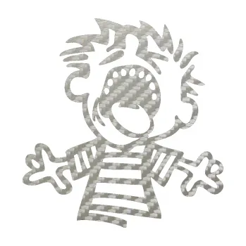 Samolepicí dekorace na vozidlo Boy křičí pravá (52 - 3D karbon stříbrný) SAMOLEPKA NA AUTO, NÁLEPKA, FÓLIE, POLEP, TUNING, VLASTNÍ TEXT, TISK, AUTOSAMOLEPKY.cz, POLEPY, OBRÁZEK, LOGO, 3D STICKERS