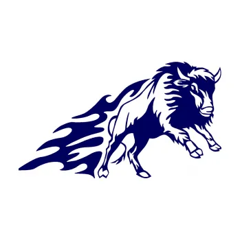 Samolepicí dekorace na vozidlo Animal flames 089 pravá býk (23 - tmavě modrá) SAMOLEPKA NA AUTO, NÁLEPKA, FÓLIE, POLEP, TUNING, VLASTNÍ TEXT, TISK, AUTOSAMOLEPKY.cz, POLEPY, OBRÁZEK, LOGO, 3D STICKERS