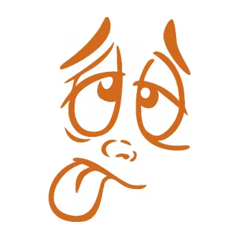 Samolepící dekorace Obličej 006 levá unavený (26 - oříšková) SAMOLEPKA NA AUTO, NÁLEPKA, FÓLIE, POLEP, TUNING, VLASTNÍ TEXT, TISK, AUTOSAMOLEPKY.cz, POLEPY, OBRÁZEK, LOGO, 3D STICKERS