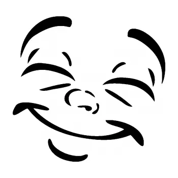 Samolepící dekorace SAMOLEPKA Obličej 004 levá šťastný (01 - černá) NA AUTO, NÁLEPKA, FÓLIE, POLEP, TUNING, VLASTNÍ TEXT, TISK, AUTOSAMOLEPKY.cz, POLEPY, OBRÁZEK, LOGO, SAMOLEPKY