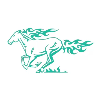 Samolepicí dekorace na vozidlo Animal flames 004 levá kůň (25 - tyrkysová) SAMOLEPKA NA AUTO, NÁLEPKA, FÓLIE, POLEP, TUNING, VLASTNÍ TEXT, TISK, AUTOSAMOLEPKY.cz, POLEPY, OBRÁZEK, LOGO, 3D STICKERS