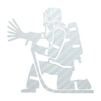 Samolepící dekorace SAMOLEPKA Hasič 007 levá (51 - 3D karbon bílý) NA AUTO, NÁLEPKA, FÓLIE, POLEP, TUNING, VLASTNÍ TEXT, TISK, AUTOSAMOLEPKY.cz, POLEPY, OBRÁZEK, LOGO, SAMOLEPKY