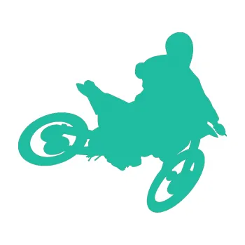 Samolepící dekorace SAMOLEPKA Motorka 034 pravá motokros (25 - tyrkysová) NA AUTO, NÁLEPKA, FÓLIE, POLEP, TUNING, VLASTNÍ TEXT, TISK, AUTOSAMOLEPKY.cz, POLEPY, OBRÁZEK, LOGO, SAMOLEPKY