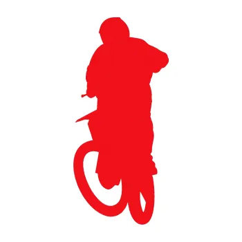 Samolepící dekorace SAMOLEPKA Motorka 018 levá motokros (10 - červená) NA AUTO, NÁLEPKA, FÓLIE, POLEP, TUNING, VLASTNÍ TEXT, TISK, AUTOSAMOLEPKY.cz, POLEPY, OBRÁZEK, LOGO, SAMOLEPKY