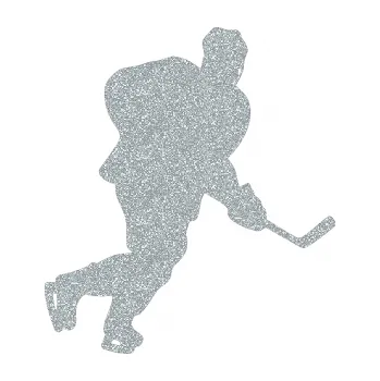 Samolepicí dekorace na vozidlo Hokejista 009 pravá (91 - Ultra Metalic stříbrná metalíza) SAMOLEPKA NA AUTO, NÁLEPKA, FÓLIE, POLEP, TUNING, VLASTNÍ TEXT, TISK, AUTOSAMOLEPKY.cz, POLEPY, OBRÁZEK, LOGO, 3D STICKERS