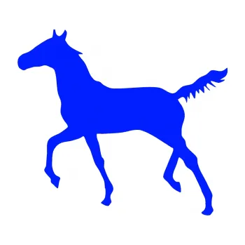 Samolepící dekorace Kůň 011 levá (19 - modrá dynamic) SAMOLEPKA NA AUTO, NÁLEPKA, FÓLIE, POLEP, TUNING, VLASTNÍ TEXT, TISK, AUTOSAMOLEPKY.cz, POLEPY, OBRÁZEK, LOGO, 3D STICKERS
