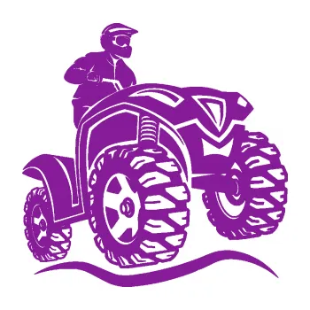 Samolepící dekorace SAMOLEPKA Čtyřkolka 005 pravá (14 - fialová) NA AUTO, NÁLEPKA, FÓLIE, POLEP, TUNING, VLASTNÍ TEXT, TISK, AUTOSAMOLEPKY.cz, POLEPY, OBRÁZEK, LOGO, SAMOLEPKY