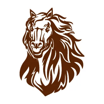 Samolepící dekorace SAMOLEPKA Kůň 067 levá hlava s hřívou (15 - hnědá) NA AUTO, NÁLEPKA, FÓLIE, POLEP, TUNING, VLASTNÍ TEXT, TISK, AUTOSAMOLEPKY.cz, POLEPY, OBRÁZEK, LOGO, SAMOLEPKY