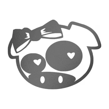 Samolepicí dekorace na vozidlo Rally pig girl levá (41 - grafitová metalíza) SAMOLEPKA NA AUTO, NÁLEPKA, FÓLIE, POLEP, TUNING, VLASTNÍ TEXT, TISK, AUTOSAMOLEPKY.cz, POLEPY, OBRÁZEK, LOGO, 3D STICKERS