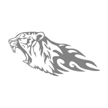 Samolepicí dekorace na vozidlo SAMOLEPKA Animal flames 073 levá tygr (17 - šedá) NA AUTO, NÁLEPKA, FÓLIE, POLEP, TUNING, VLASTNÍ TEXT, TISK, AUTOSAMOLEPKY.cz, POLEPY, OBRÁZEK, LOGO, SAMOLEPKY