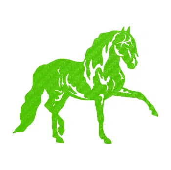 Samolepící dekorace SAMOLEPKA Kůň 039 pravá (58 - 3D karbon zelený kawasaki) NA AUTO, NÁLEPKA, FÓLIE, POLEP, TUNING, VLASTNÍ TEXT, TISK, AUTOSAMOLEPKY.cz, POLEPY, OBRÁZEK, LOGO, SAMOLEPKY